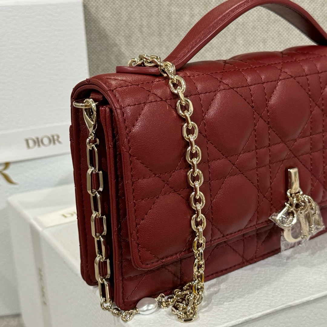【上品♪】My Dior ミニバッグ Dior Or My Dior Mini Bag Embroidery Embellished with